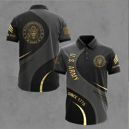 Personalized US Veteran/Soldier Polo Shirt Printed SS82108