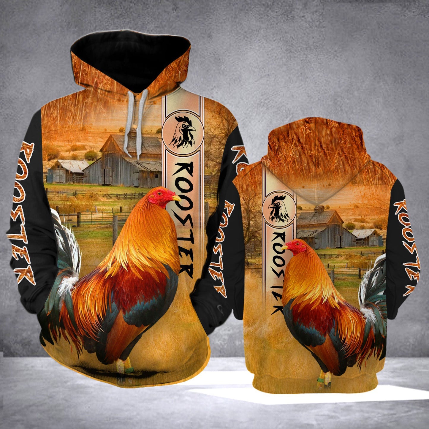 Premium Rooster Ranch Grass Hoodie 3D Printed SS0509