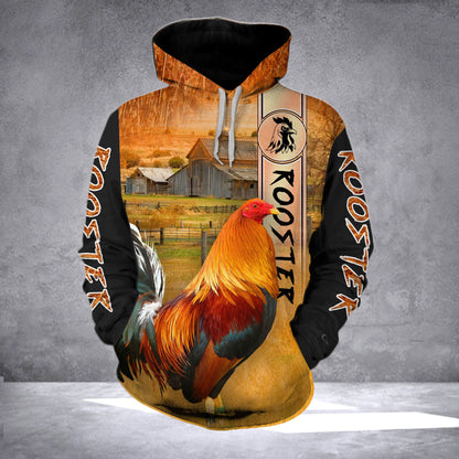 Premium Rooster Ranch Grass Hoodie 3D Printed SS0509