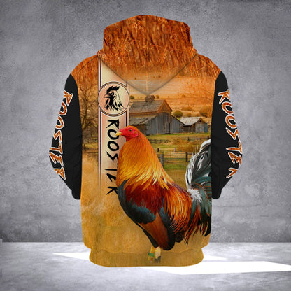 Premium Rooster Ranch Grass Hoodie 3D Printed SS0509